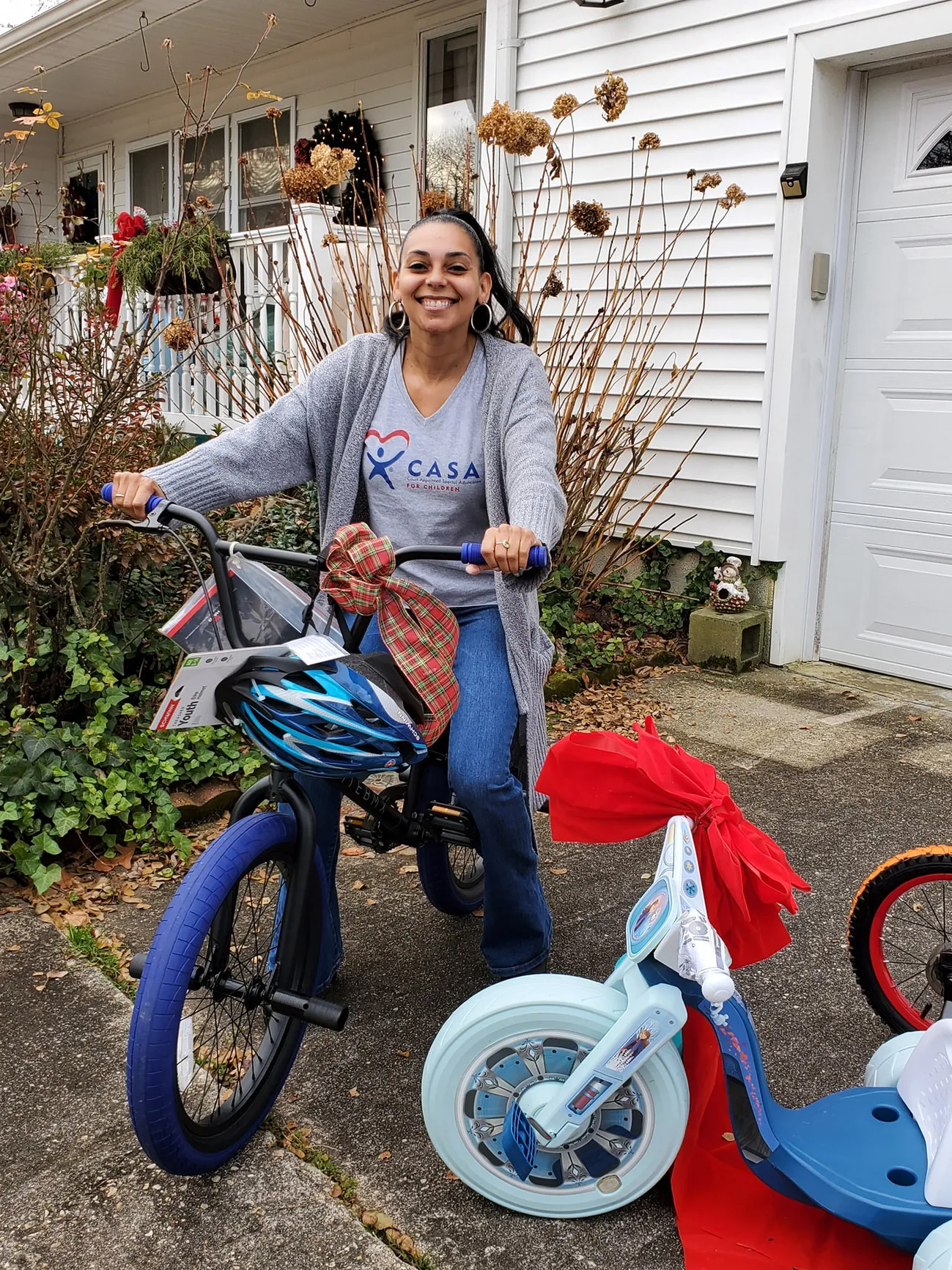 A first ride on a bike of her own